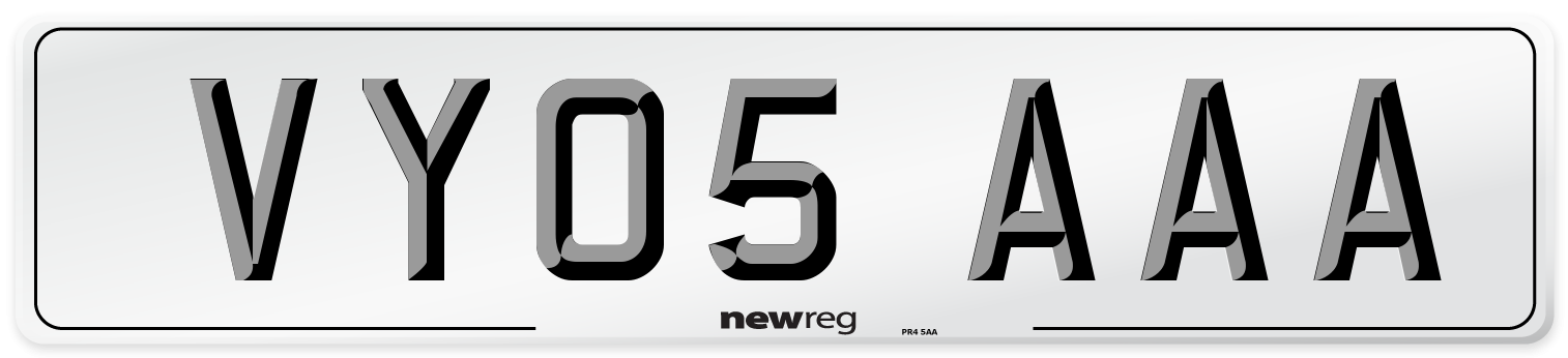 VY05 AAA Number Plate from New Reg